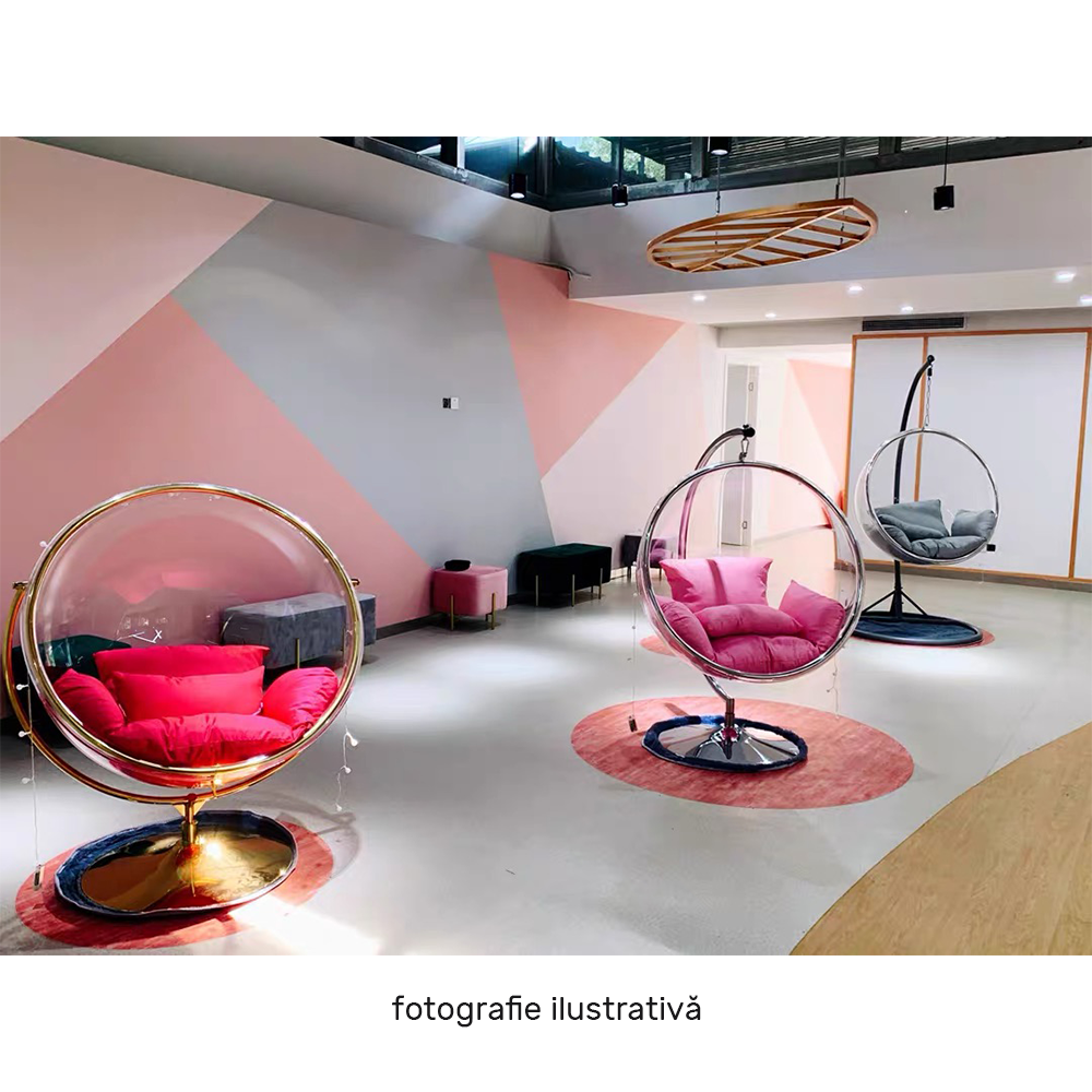 Fotoliu leagan BUBBLE, argintiu / gri