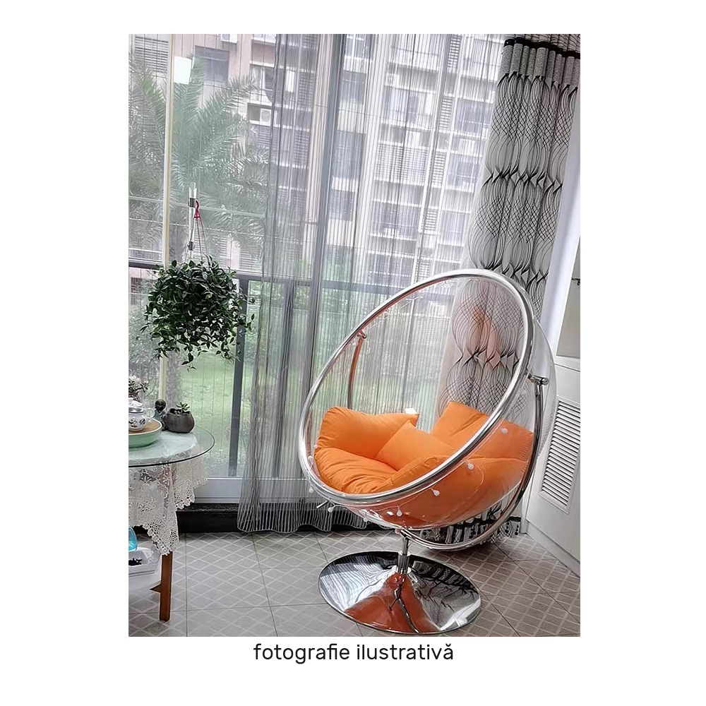 Fotoliu leagan BUBBLE, argintiu / gri