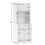 Bufet Domis – schiță cu dimensiuni, imaginea 2