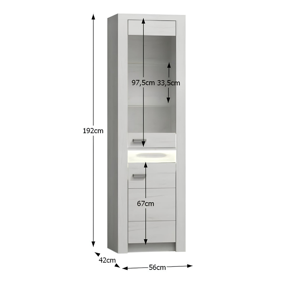 Bufet Infinity – schiță cu dimensiuni