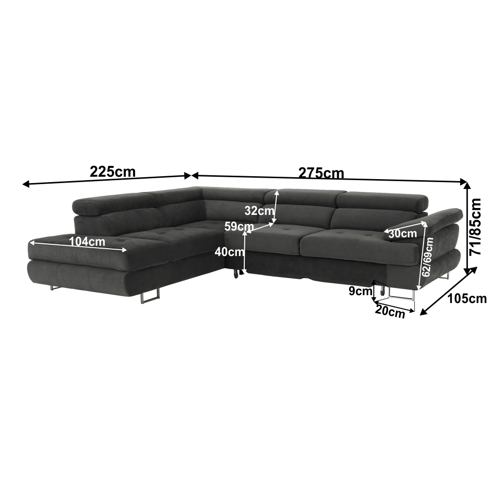 Set canapea cu spatiu de depozitare, BUTON R