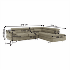 Set canapea cu spatiu de depozitare, BUTON R