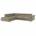 Set canapea BUTON P, maro deschis melanj, material textil, stanga