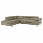 Set canapea BUTON P, maro deschis melanj, material textil, stanga