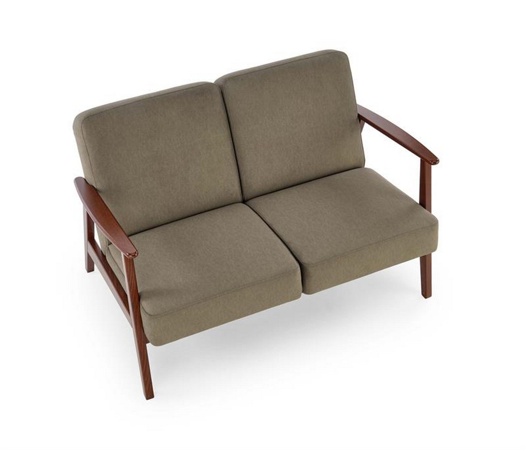 Canapea MILANO, verde olive / nuc inchis