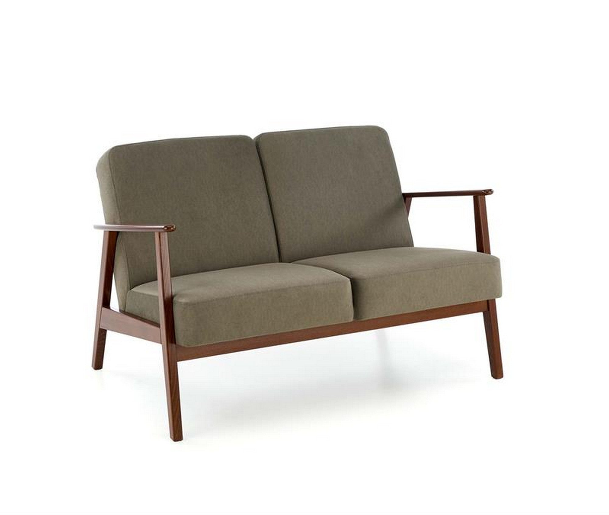 Canapea MILANO, verde olive / nuc inchis