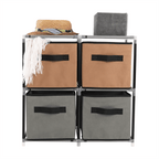 Comoda CAMILO, negru / maro / gri