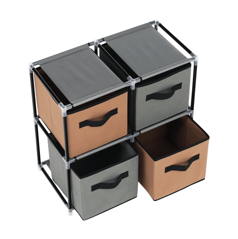 Comoda CAMILO, negru / maro / gri