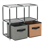Comoda CAMILO, negru / maro / gri