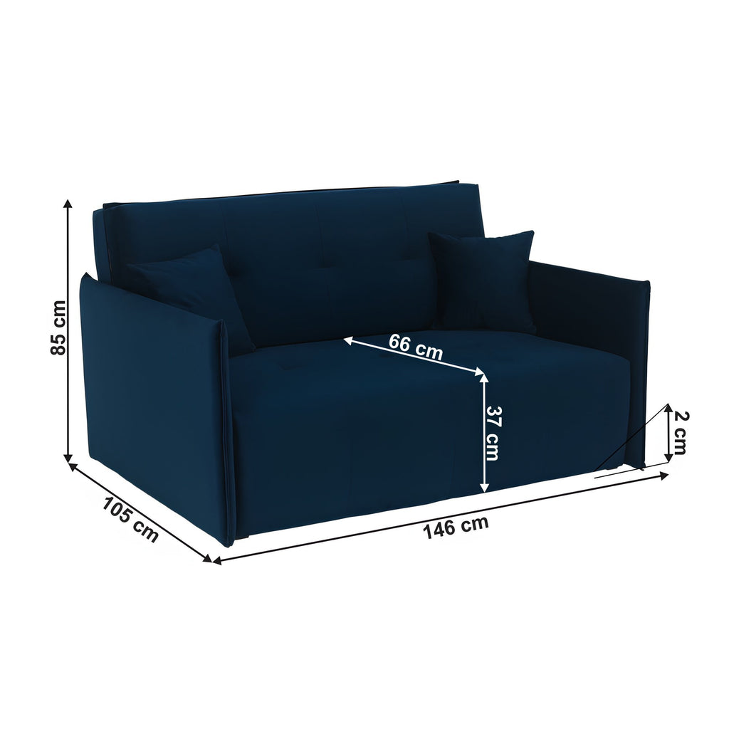 Canapea Alana – schiță cu dimensiuni