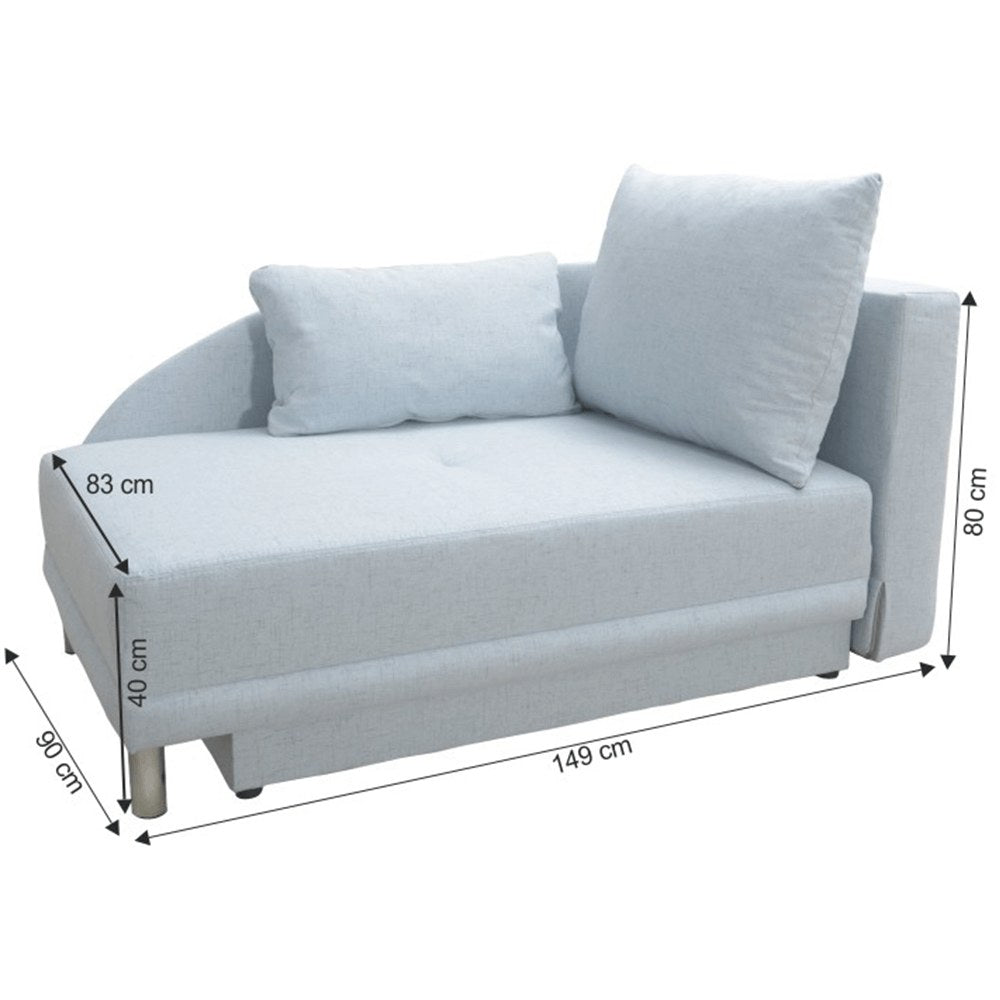 Canapea extensibilă Laurel – schiță cu dimensiuni