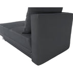 Detaliu tapițerie stofă gri – Canapea extensibilă Laurel
