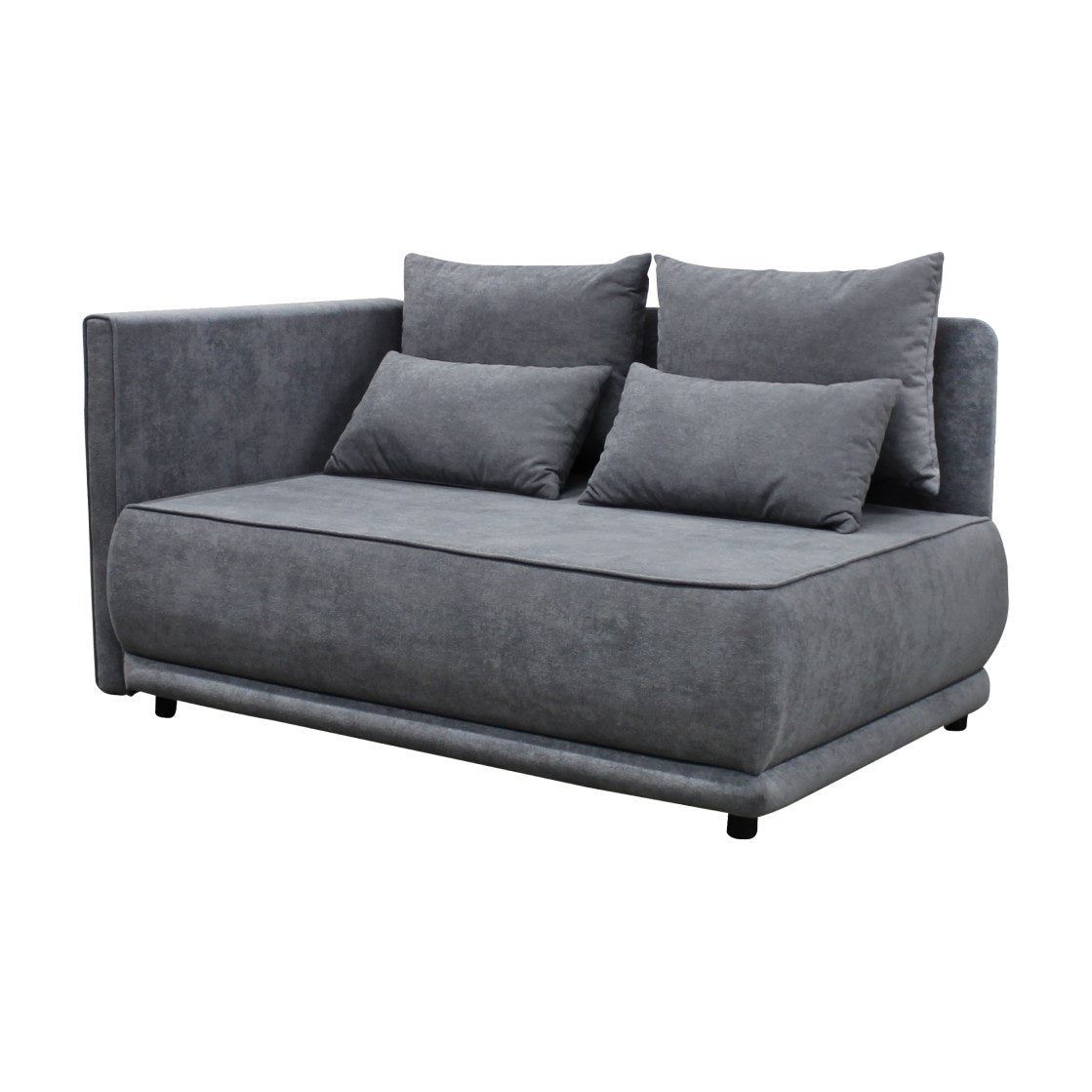 Canapea extensibilă Liami, gri, vedere din față
