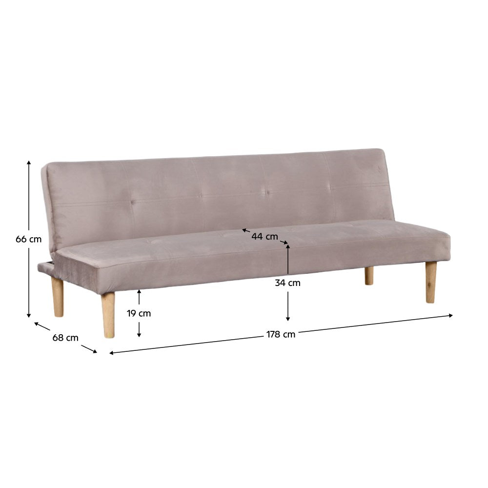 Canapea extensibilă Alida – schiță cu dimensiuni