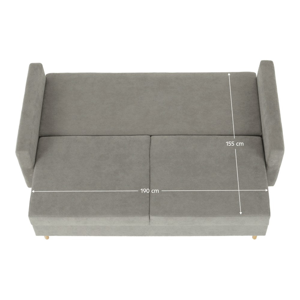 Canapea extensibilă Aurelia – schiță cu dimensiuni