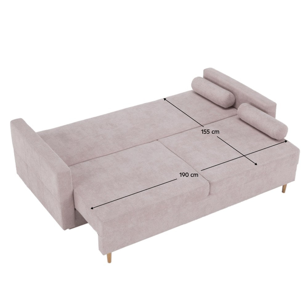 Canapea extensibilă Aurelia – schiță cu dimensiuni, imaginea 2