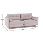 Canapea extensibilă Aurelia – schiță cu dimensiuni
