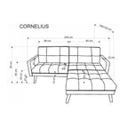 Canapea extensibilă Cornelius, vedere din alt unghi