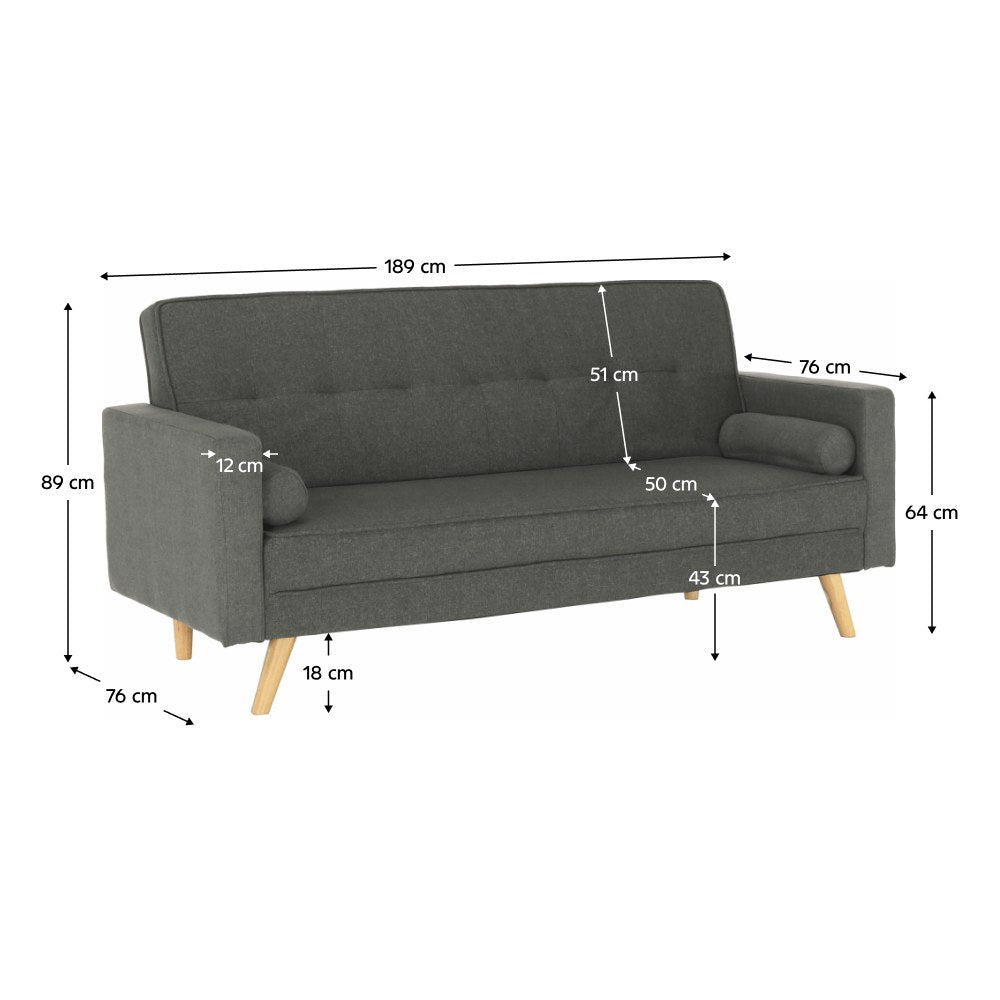 Canapea extensibilă Otisa – schiță cu dimensiuni
