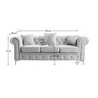 Canapea extensibilă Romano – schiță cu dimensiuni