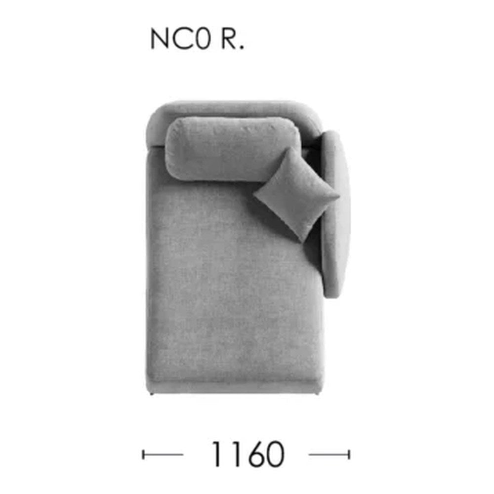 Canapea modulară Nancy – schiță cu dimensiuni, imaginea 2