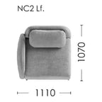 Canapea modulară Nancy – schiță cu dimensiuni, imaginea 3