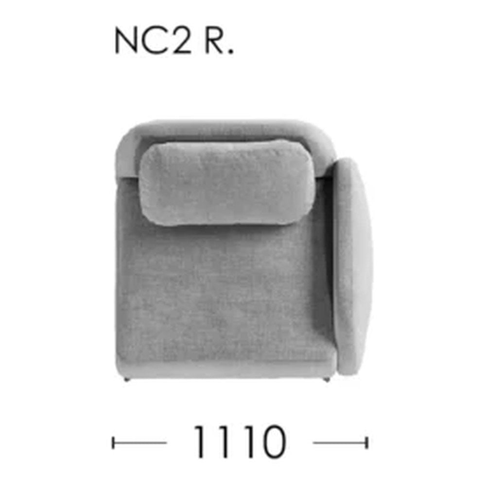 Canapea modulară Nancy – schiță cu dimensiuni, imaginea 4