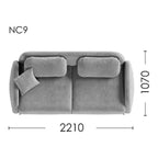 Canapea modulară Nancy – schiță cu dimensiuni, imaginea 9