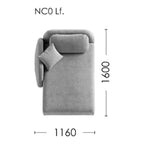 Canapea modulară Nancy – schiță cu dimensiuni