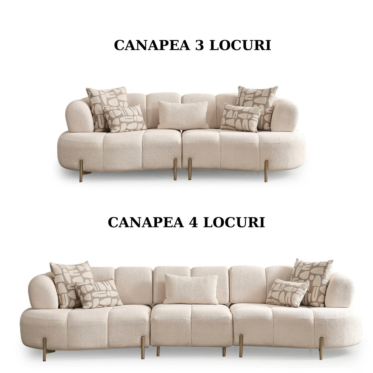 Canapea Vega On – schiță cu dimensiuni