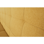Canapea, tapitat 3 locuri, material textil mustar, AMEDIA