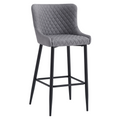 Scaun bar CEZARIA, gri/neagra