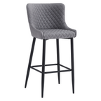 Scaun bar CEZARIA, gri/neagra