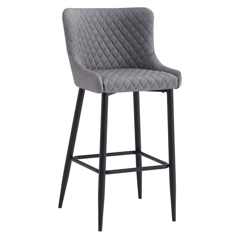 Scaun bar CEZARIA, gri/neagra