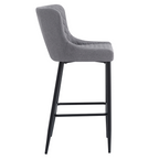 Scaun bar, gri/neagra, CEZARIA