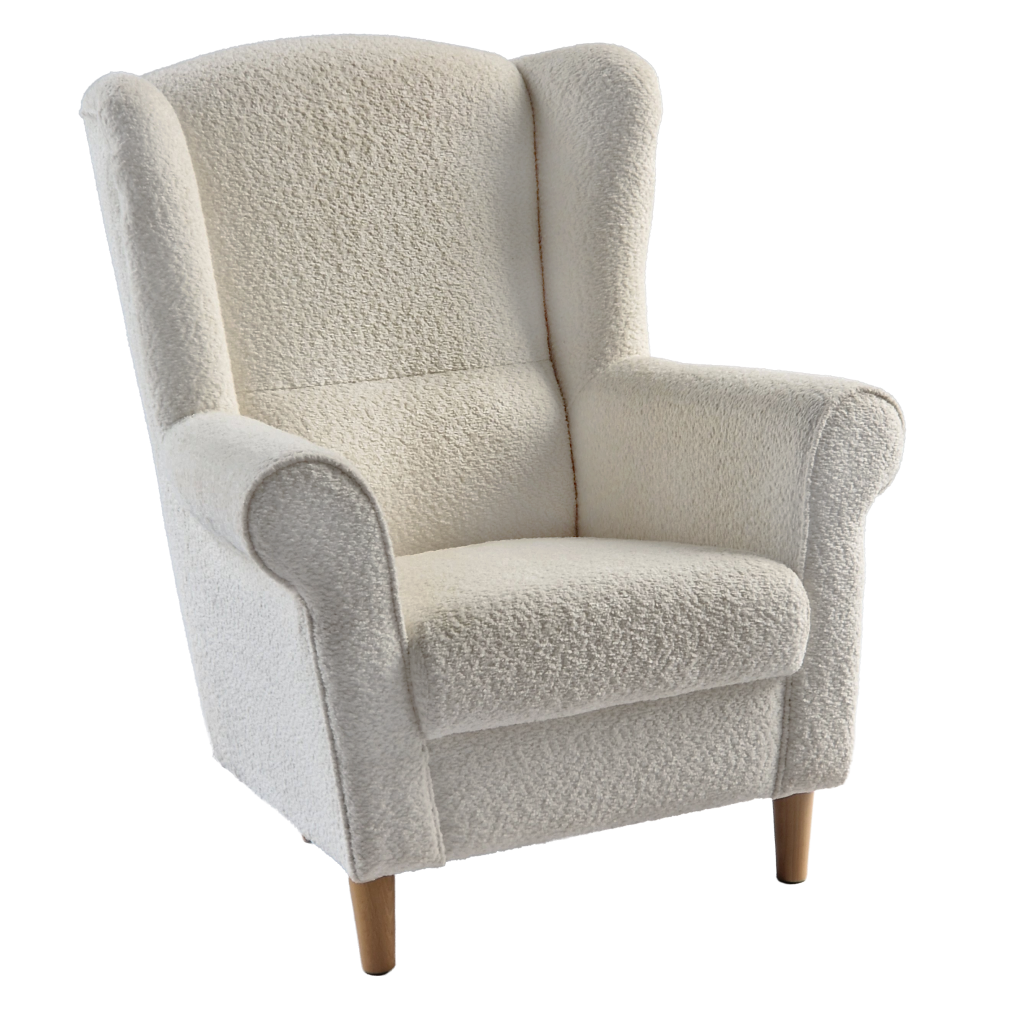 Fotoliu CHARLOT, textil crem Coral