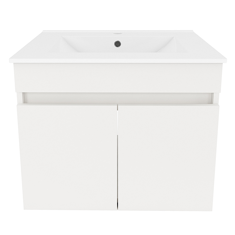 Mobilier baie CHOICE, alb / stejar artisan