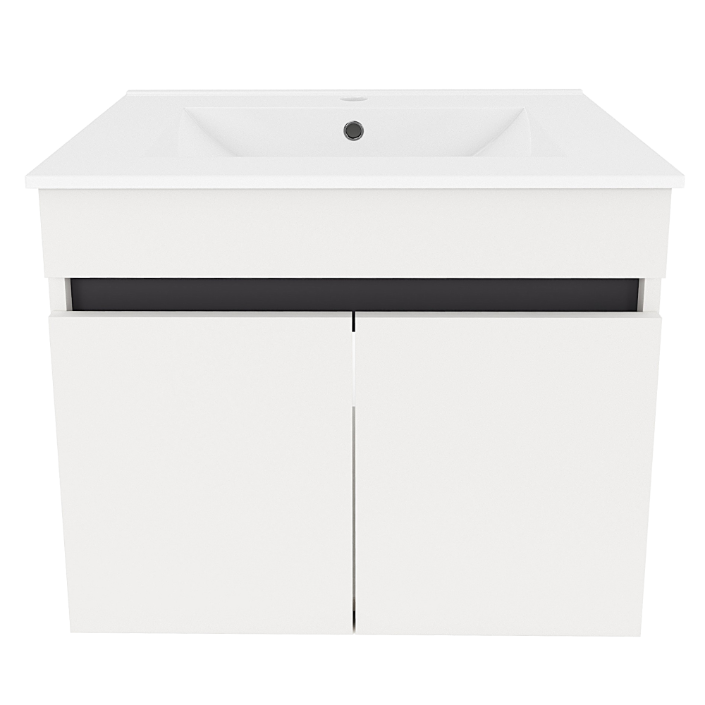 Mobilier baie CHOICE, alb / stejar artisan