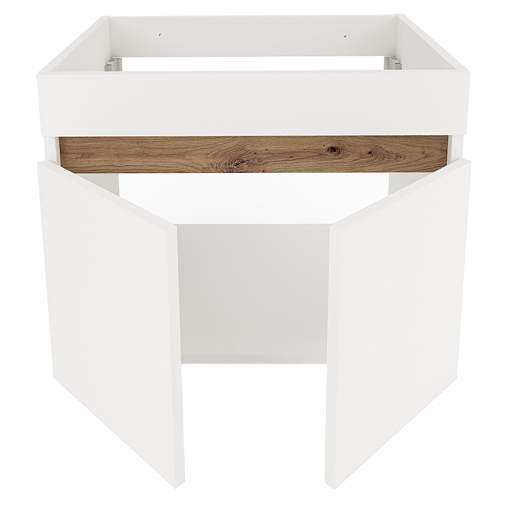Mobilier baie CHOICE, alb / stejar artisan