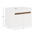 Mobilier baie CHOICE, alb / stejar artisan