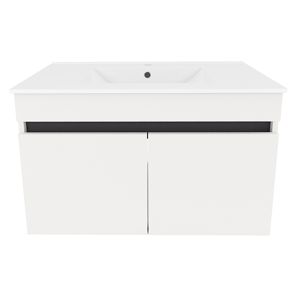 Mobilier baie CHOICE, alb / stejar artisan