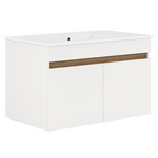 Mobilier baie CHOICE, alb / stejar artisan