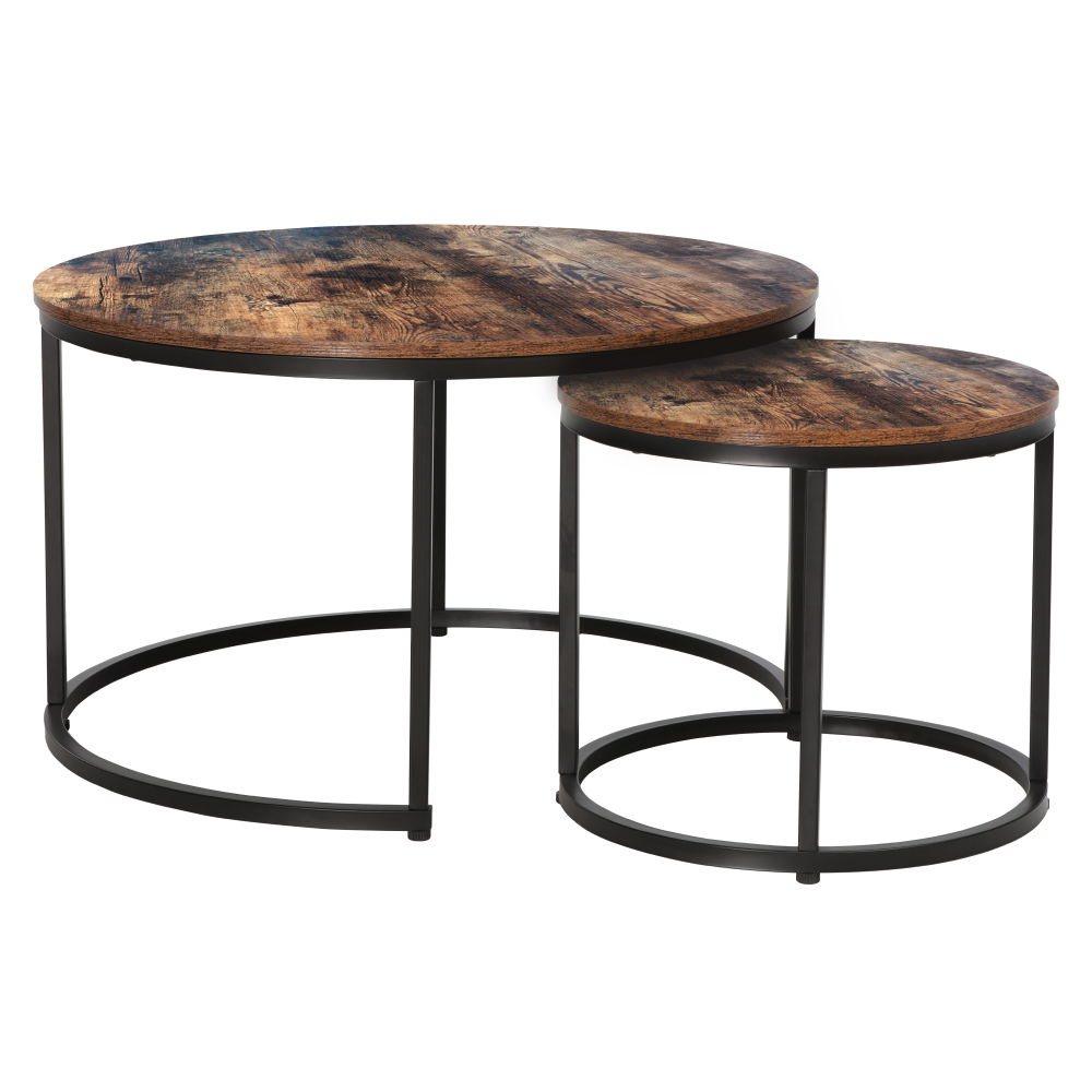Masuta de cafea CIRKO, nuc / negru