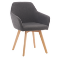 Fotoliu de design CLORIN 2 NEW, gri inchis/fag