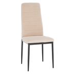 Scaun, tesatura catifea bej/metal negru, Coleta Nova