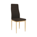 Scaun COLETA NOVA, material textil maro inchis/cadru metalic fag