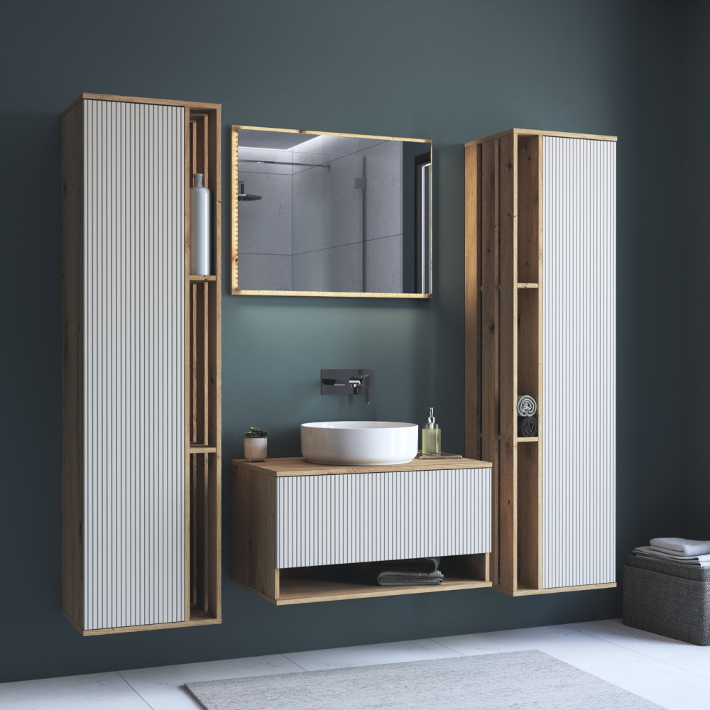 Mobilier baie COLOS, stejar artisan