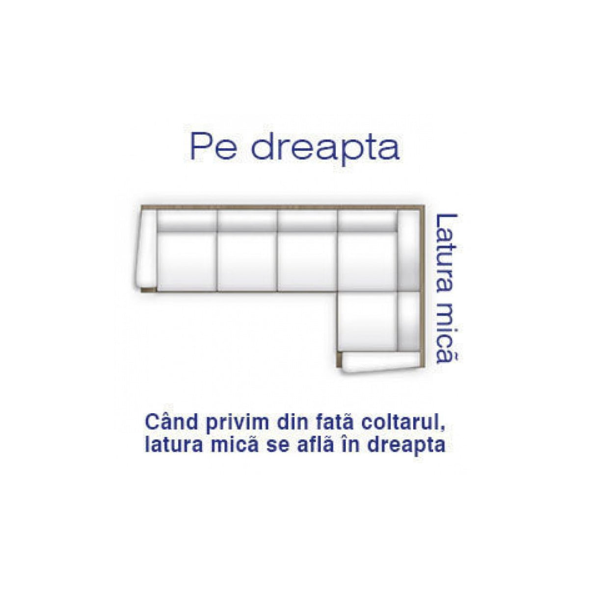Colțar Alda – schiță cu dimensiuni