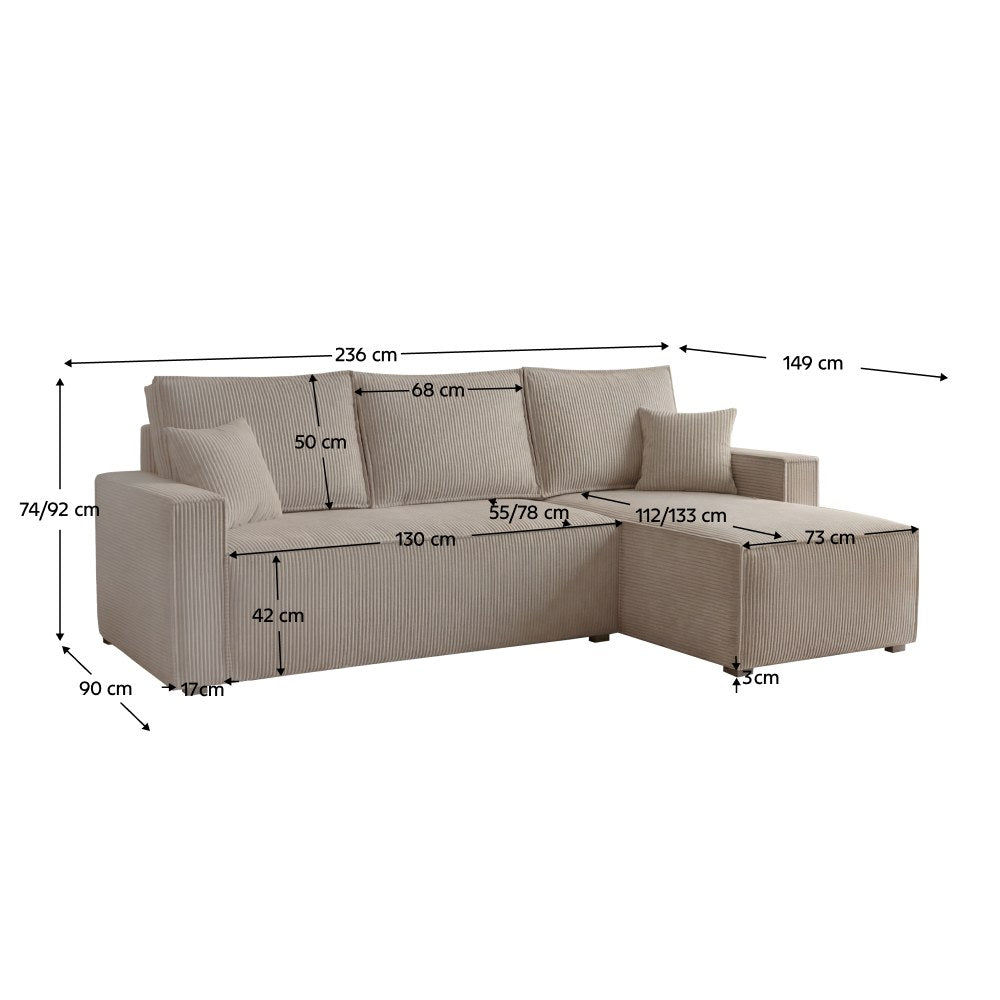 Colțar Apero – schiță cu dimensiuni