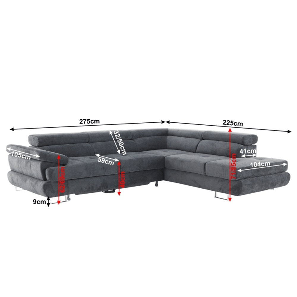 Colțar Buton P – schiță cu dimensiuni